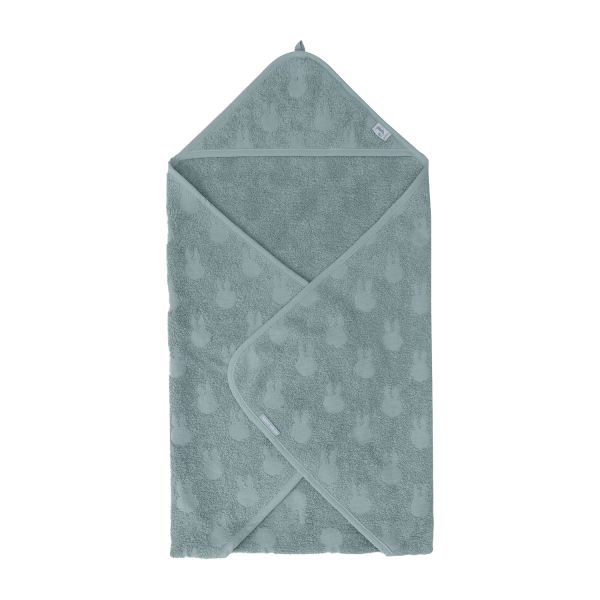 Jollein Miffy Jacquard Badcape - 75 x 75 cm - Badstof - Sea Green 
