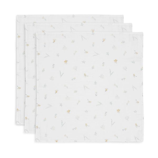 Jollein Lovely Birds Small Multidoek - 3 Pack - 70 x 70 cm - Hydrofiel