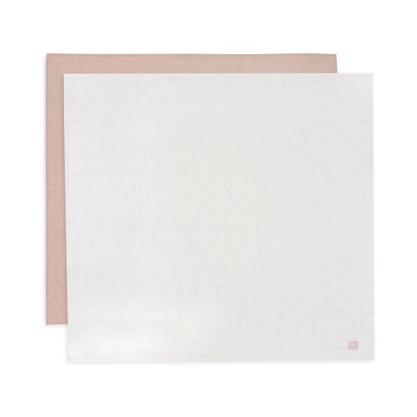 Jollein Twinkling Large Multidoek - 2 Pack - 115 x 115 cm - Hydrofiel - Wild Rose
