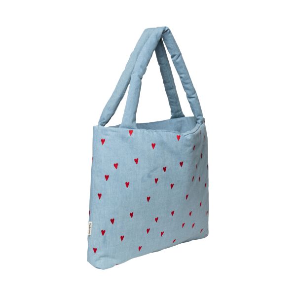 Studio Noos Mom Bag - Denim Hearts