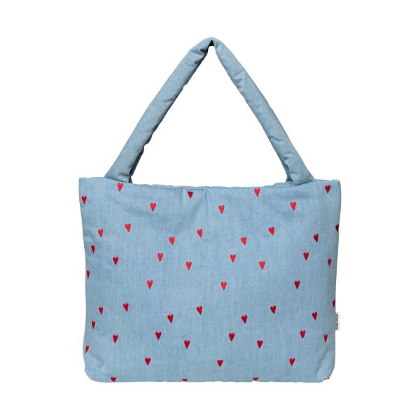 Studio Noos Mom Bag - Denim Hearts