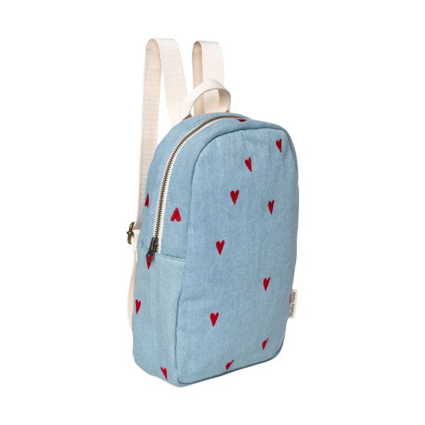Studio Noos Mini Rugzak - Denim Hearts