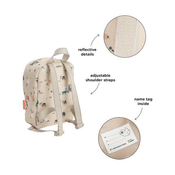 Done By Deer Rugzak - Tiny Farm - Sand Done By Deer Rugzak - Tiny Farm - Sand