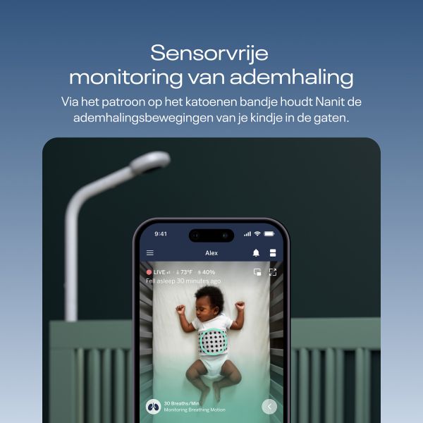 Nanit Pro Camera Babyfoon - Met App + Flex Stand & Breathing Band