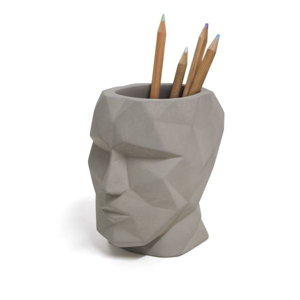 Balvi Pennenhouder The Head - Grijs - Cement