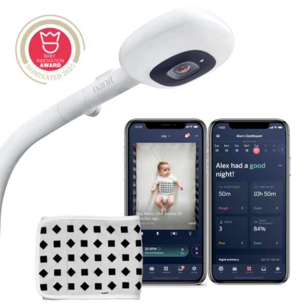 Nanit Pro Camera Babyfoon - Met App + Floor Stand & Breathing Band