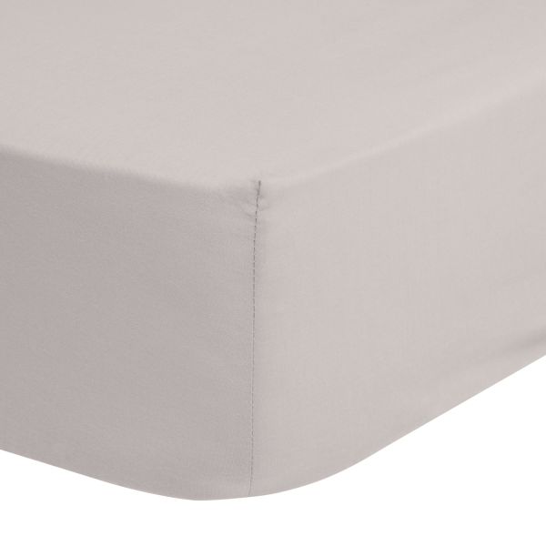 Muller Textiel Good Morning Cotton Hoeslaken - 90 x 200 cm - Lichtbeige