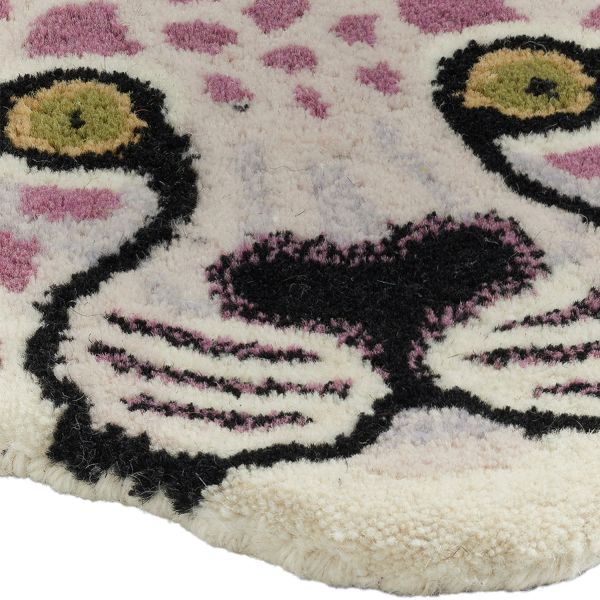Doing Goods Lilly Leopard Head Rug - Lila