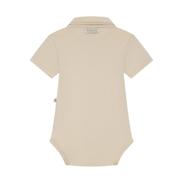 Mats & Merthe Lasse Romper met Korte Mouw - 6 Mnd - Buttermilk