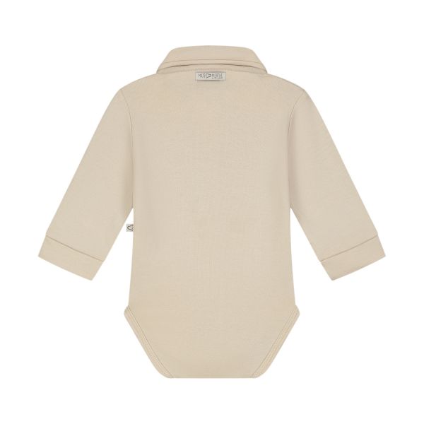 Mats & Merthe Lasse Romper met Lange Mouwen - 6 Mnd - Taupe