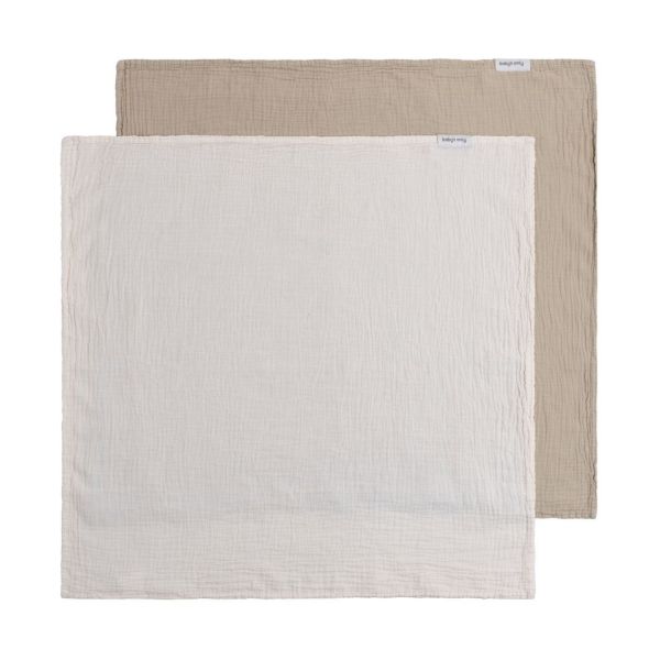 Baby's Only Tender Hydrofiele Doek - 2-Pack - 65x65 cm - Beige / Linen