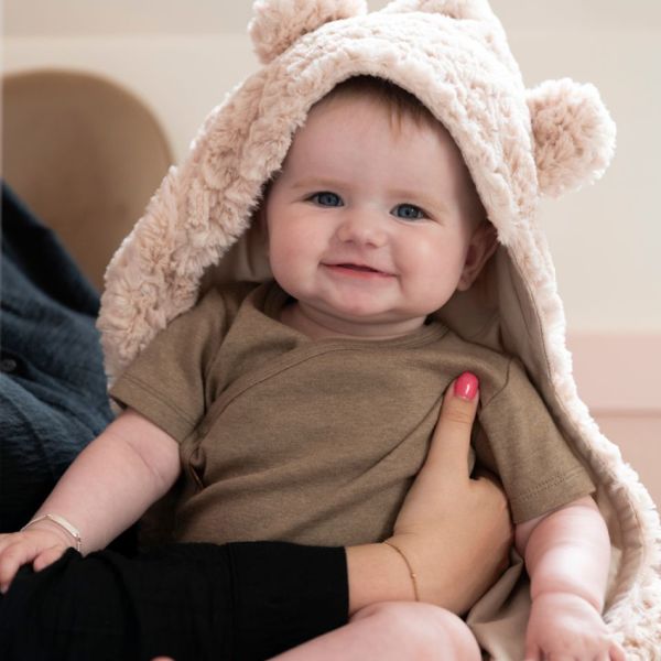 Baby's Only Snow Wikkeldeken Met Oortjes - Oud Roze