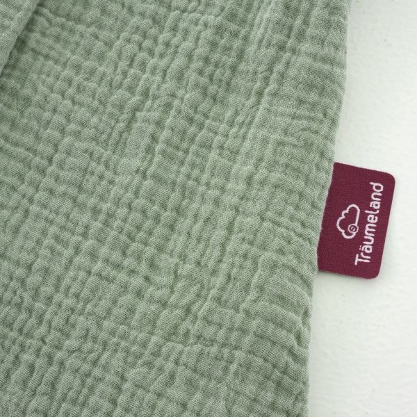 Träumeland Zomerslaapzak Liebmich - Cotton Muslin - Sage Green - 90 cm 
