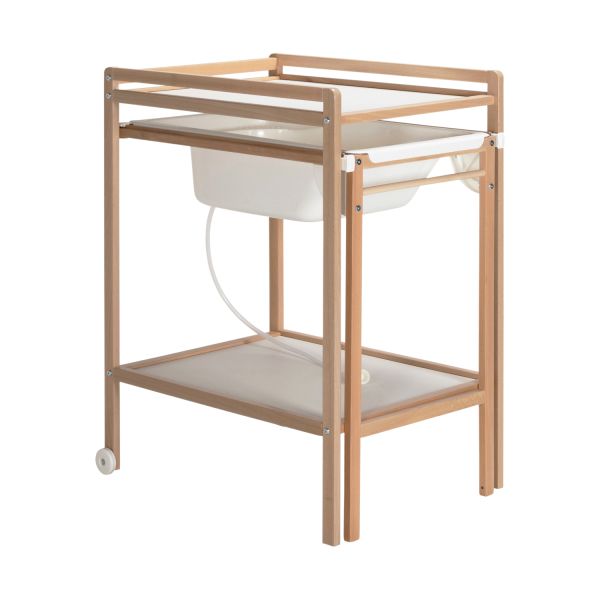 Babypark Exclusief Luiertafel Inclusief Badje - Naturel