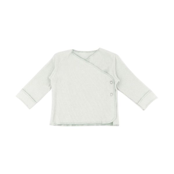 Bamboom Overslagshirt - Pure - Lange Mouw - Blauw - 6 Mnd