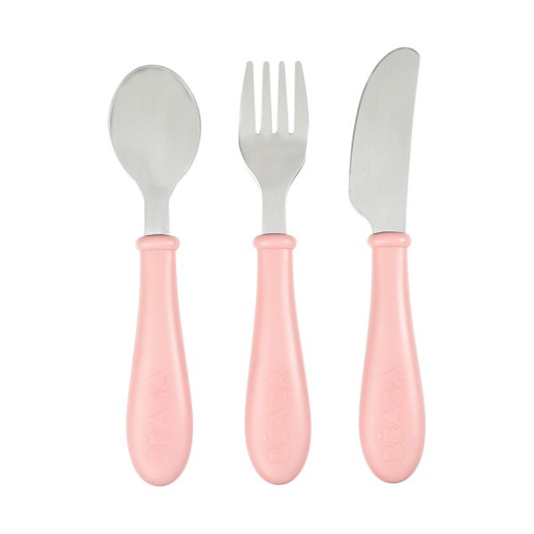 Beaba Bestekset  - Set van 3 – Oud Roze
