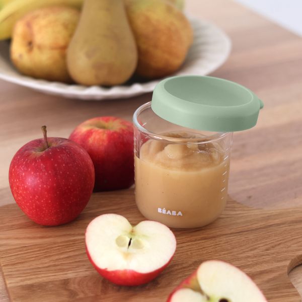 Beaba Glazen Bewaarpotje – 250 ml – Groen   