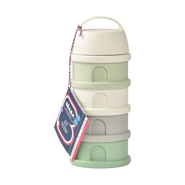 Beaba Melkpoederdoosje - Cotton White / Sage Gree