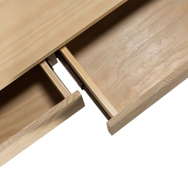 Europe Baby Beau Kinderkamer Naturel Incl. Houten Onderstel |  Bed 90 x 200 cm + Bureau