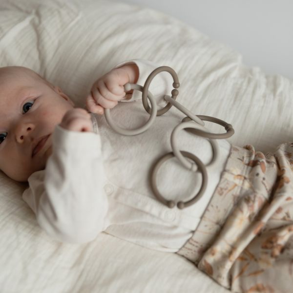 BiBs Loops Speelgoedringen - Sand / Dark Oak / Vanilla