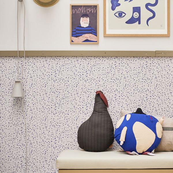 Bibelotte Terrazzo Behang - Kobalt