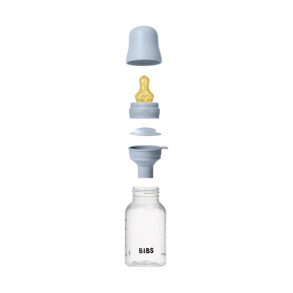 Bibs Fles - Slow Flow - 150 ml - Latex - Baby Blue