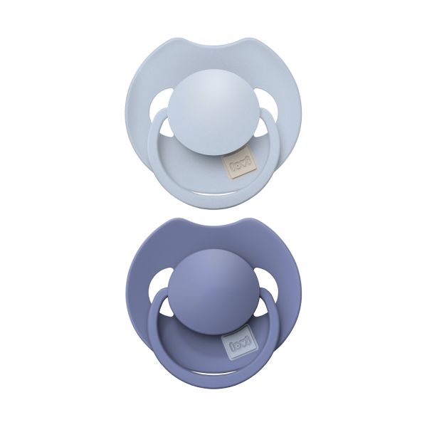 Difrax Dynamic Lovi Prime Fopspeen - 0-6mnd - 2st. - Baby Blue / Blue 