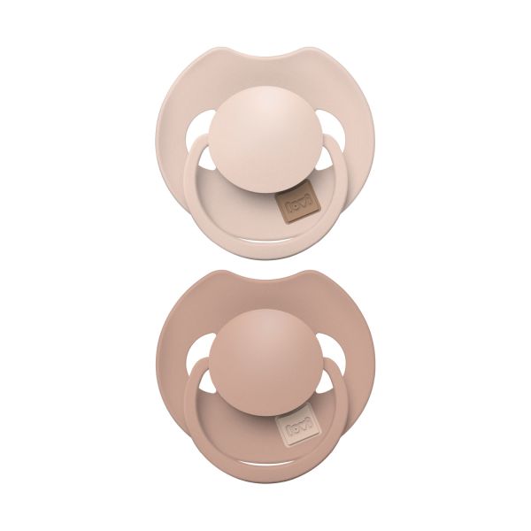Difrax Dynamic Lovi Prime Fopspeen - Rond - 2 Stuks - 18+Mnd - Nude/Blush