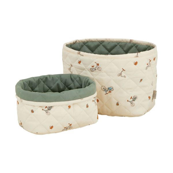 Cam Cam Quilted Opbergmandje Bicycles 2 Stuks