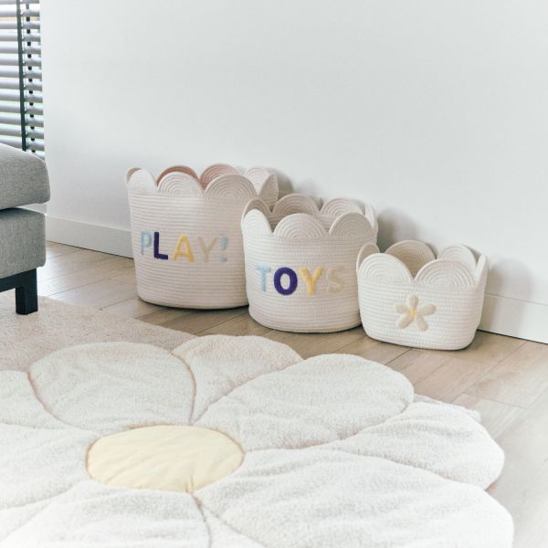 Childhome Flower Mand – 35  cm – Ecru