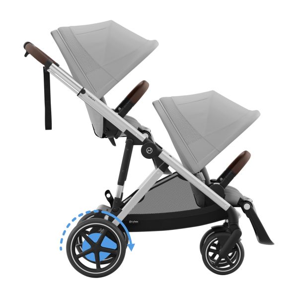 Cybex E-Gazelle S Duowagen - Silver - Stone Grey / Mid Grey