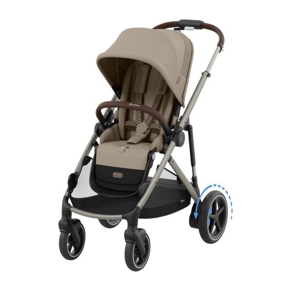 Cybex E-Gazelle S Kinderwagen 2-in-1 - Taupe - Almond Beige / Beige 
