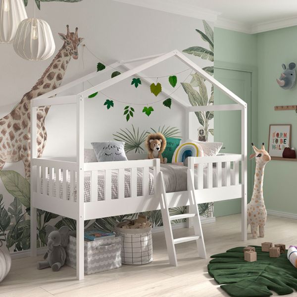 Vipack Dallas Huisbed Met Ladder - Wit