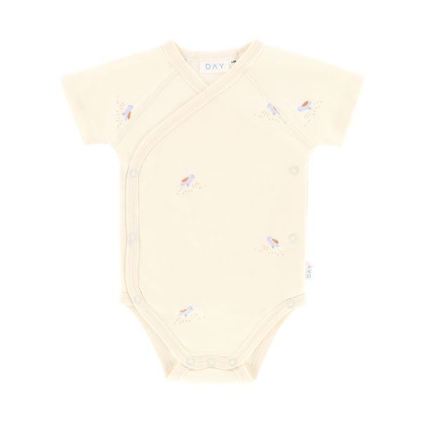 DAY Overslagromper Korte Mouw - Mt. 74/80 - Cream
