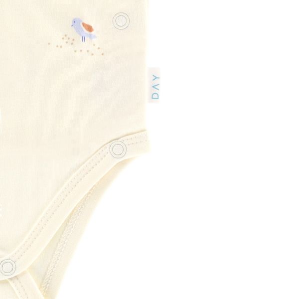 DAY Overslagromper Korte Mouw - Mt. 74/80 - Cream
