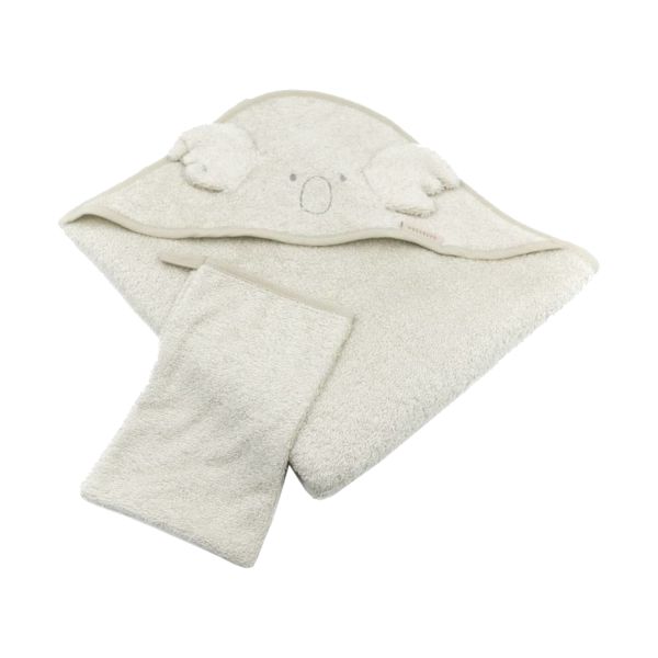 Bamboom Handdoek en Washand - Oyser Grey