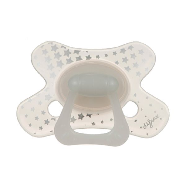Difrax Glow In The Dark Fopspeen - Anatomisch - 6+ Mnd - Wit