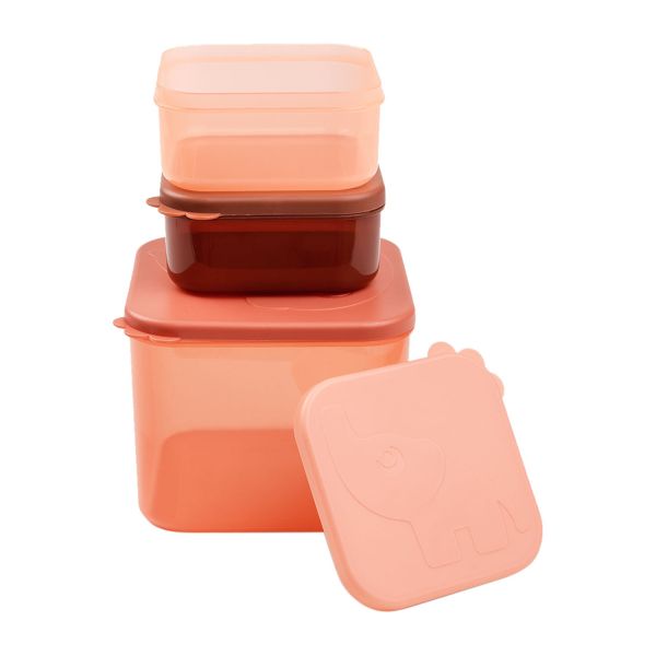Done By Deer Elphee Snackbox - Large - 3 Stuks - Papaya
