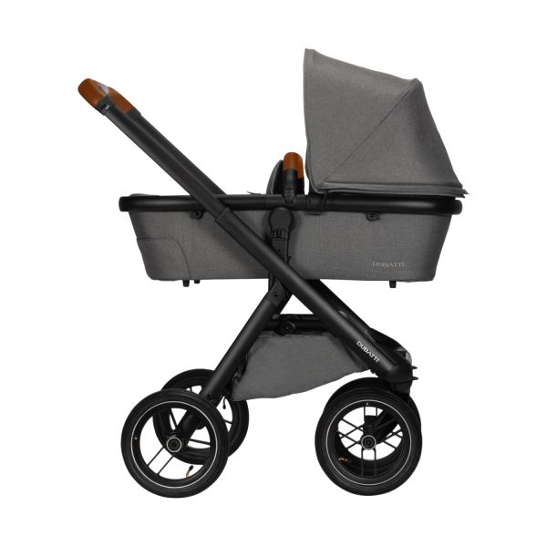 Dubatti One E5 Kinderwagen 2-in-1 - Black / Cognac - Grey