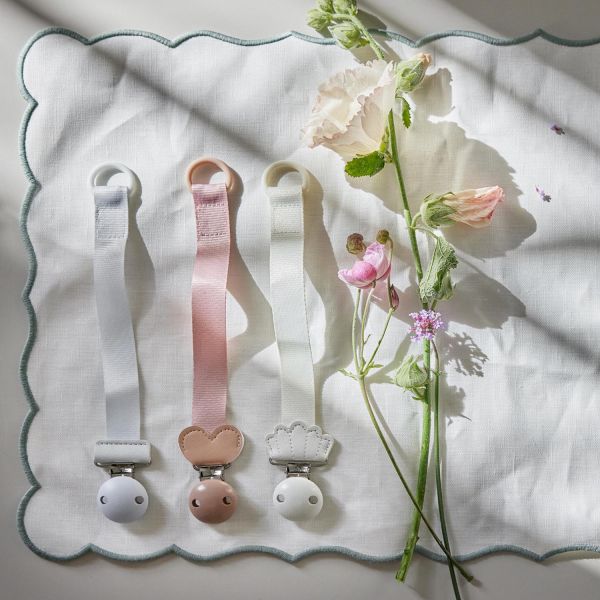 Elodie Details Heart Fopspeenketting – Hout – Blushing Pink