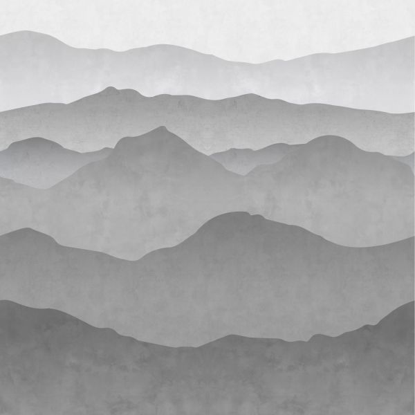 Estahome Berglandschap Fotobehang - 2,5 x 3,0 m - Grijs