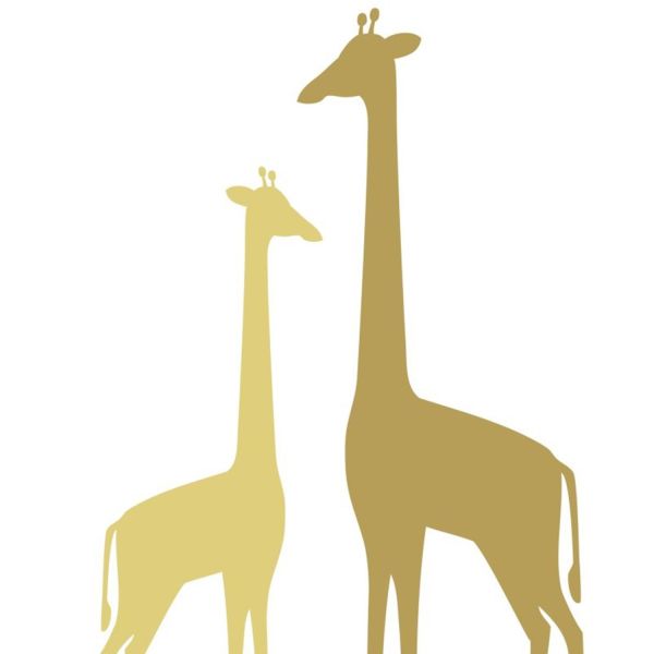 Estahome Giraffen Fotobehang  - 1,5 x 2,79 m - Okergeel