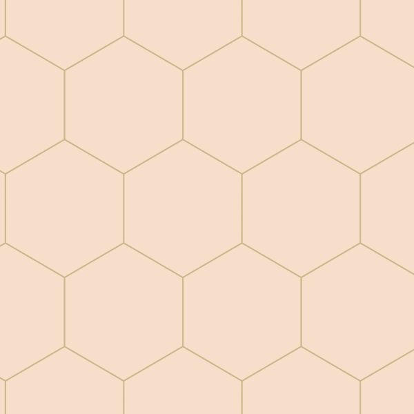 Estahome Hexagon Behang - 0,53 x 10,05 m - Licht Perzikroze