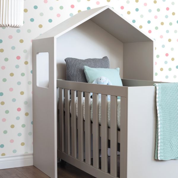 Estahome Stippen Behang - Roze / Blauw / Groen / Grijs
