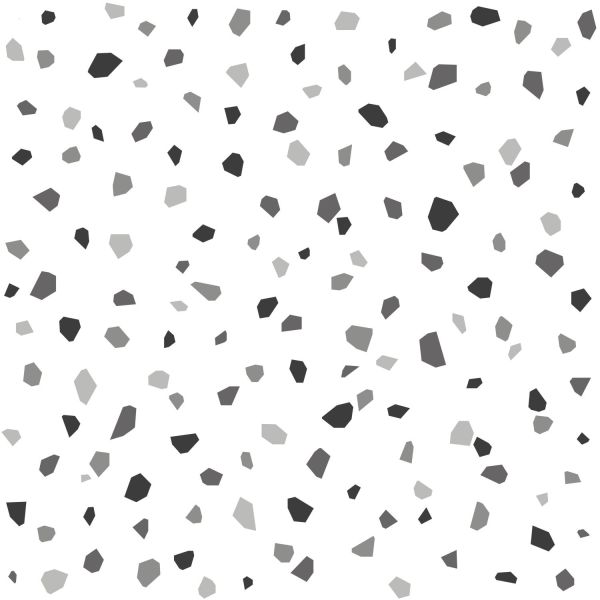 Estahome Terrazzo Behang - 0,53 x 10,05 m - Zwart / Wit / Grijs