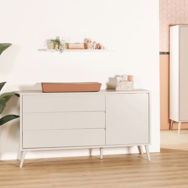 Europe Baby Sterre Babykamer Oatmeal / Oatmeal | Bed 70 x 140 + Commode XL