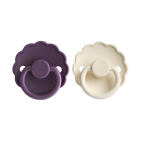FRIGG Daisy Fopspeen - 0-6 Mnd - 2 Stuks - Latex - Violet Dream / Lilac