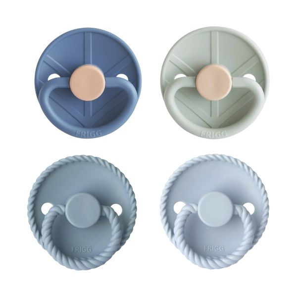 FRIGG Fopspenen - 4-Pack - Skyline Serenity - Silicone - 0–6 Mnd