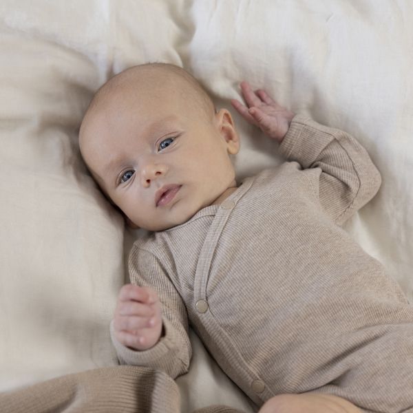 Feetje The Magic is in You Rib Wikkelromper – Mt. 74 - Taupe Melange