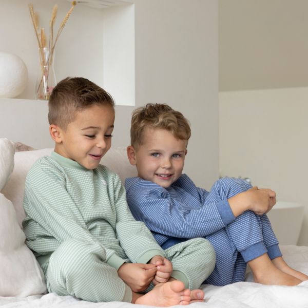 Feetje Wafel Pyjama Groen Melange Mt. 98